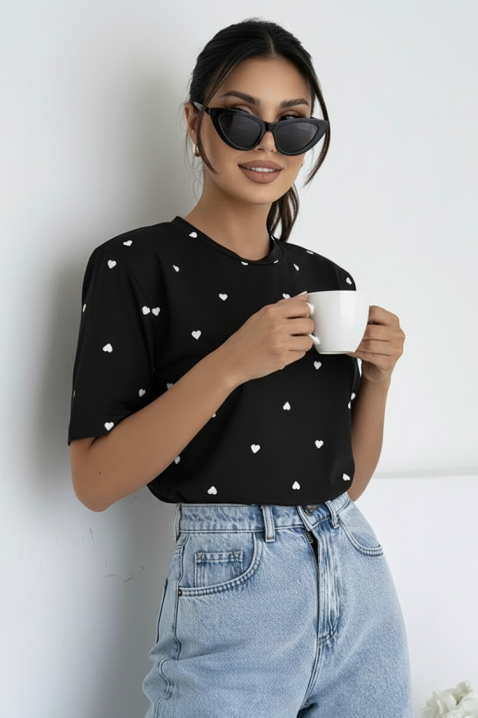 Tricou VALELONDA BLACK, Culoare: negru, IVET.RO - Reduceri de până la -80%