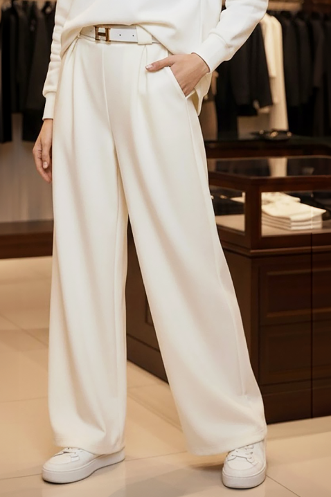 Pantaloni AKSOLTA ECRU, Culoare: ecru, IVET.RO - Reduceri de până la -80%