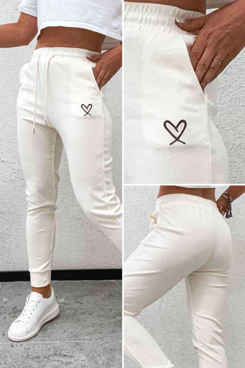 Pantaloni SARGOLVA, Culoare: alb, IVET.RO - Reduceri de până la -80%