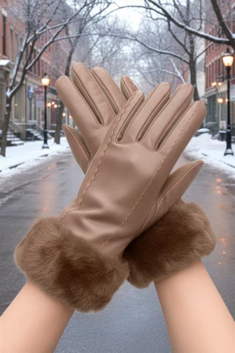 Mănuși damă POLIARZA BEIGE, Culoare: bej, IVET.RO - Reduceri de până la -80%