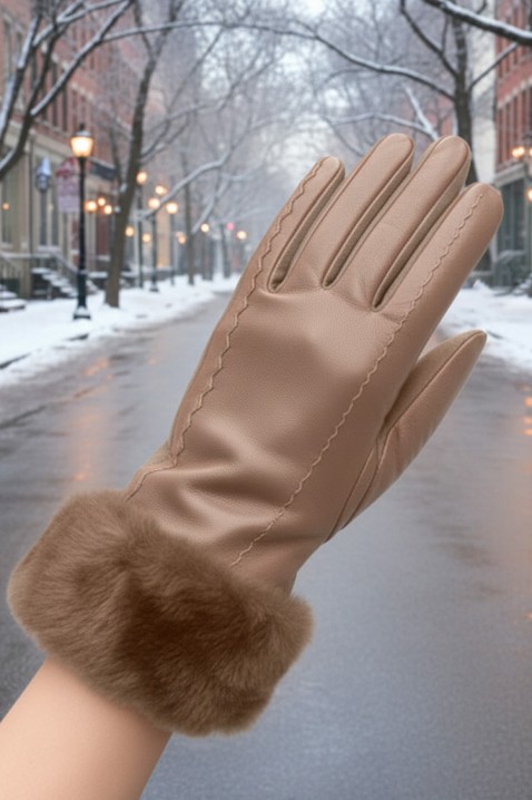 Mănuși damă POLIARZA BEIGE, Culoare: bej, IVET.RO - Reduceri de până la -80%