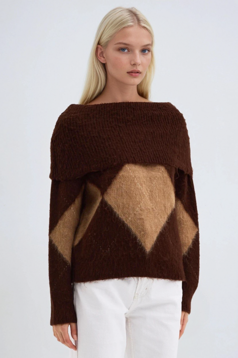 Pulover SEBRENDA BROWN, Culoare: maro, IVET.RO - Reduceri de până la -80%