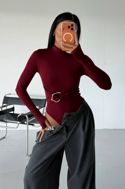 Body - bluză TEMINSA BORDO, Culoare: bordo, IVET.RO - Reduceri de până la -80%