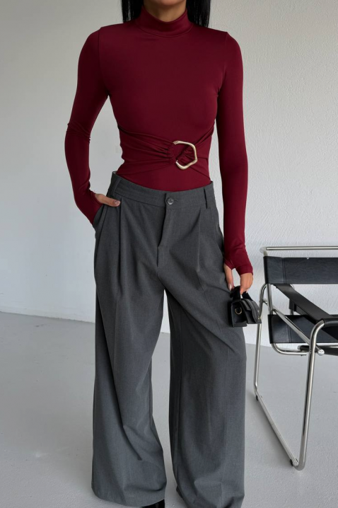 Body - bluză TEMINSA BORDO, Culoare: bordo, IVET.RO - Reduceri de până la -80%