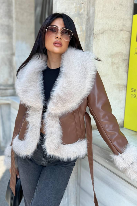 Geacă HUDILZA CAMEL, Culoare: maro deschis    , IVET.RO - Reduceri de până la -80%