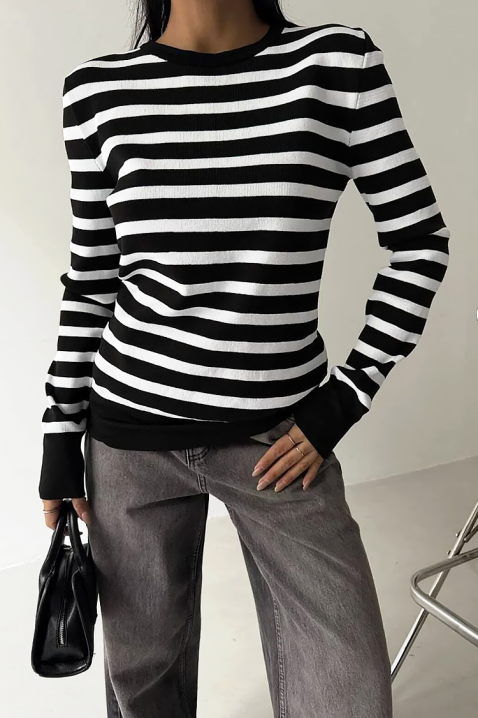 Pulover DAINORA, Culoare: negru și alb, IVET.RO - Reduceri de până la -80%