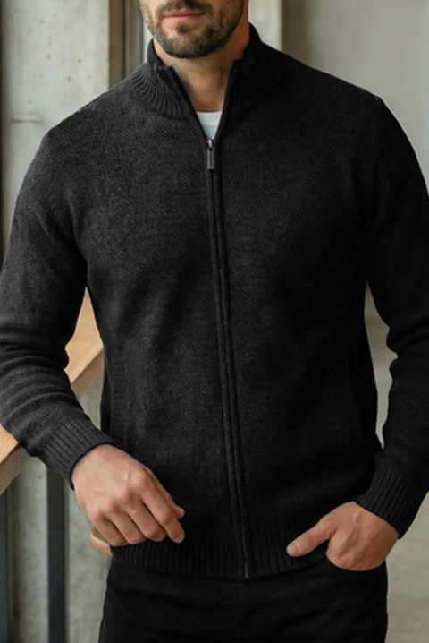 Cardigan bărbați TIMBO BLACK, Culoare: negru, IVET.RO - Reduceri de până la -80%