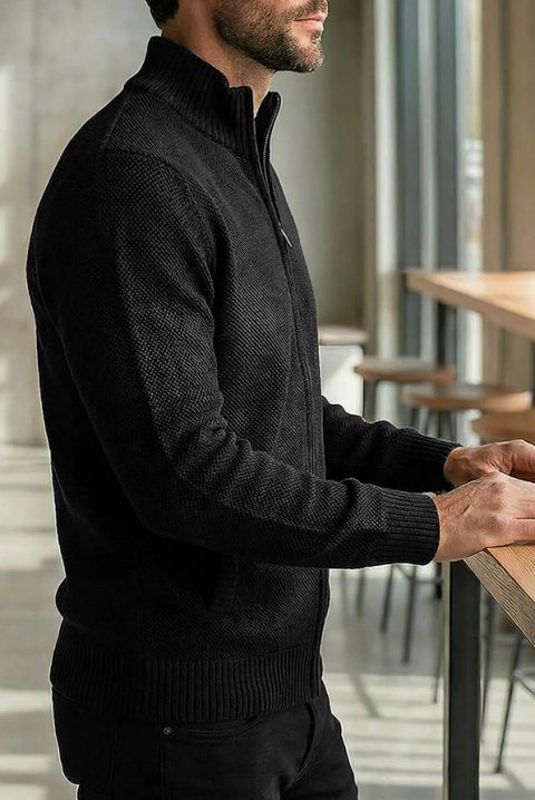 Cardigan bărbați TIMBO BLACK, Culoare: negru, IVET.RO - Reduceri de până la -80%