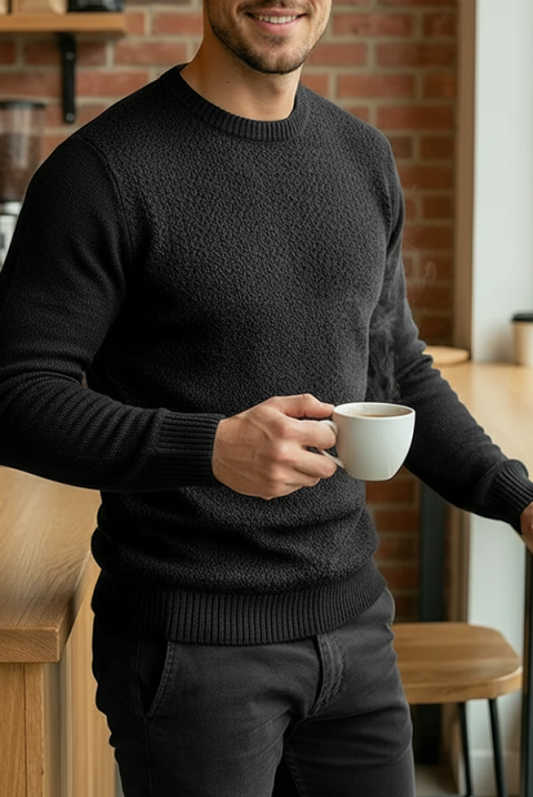 Pulover bărbați KARELDO BLACK, Culoare: negru, IVET.RO - Reduceri de până la -80%