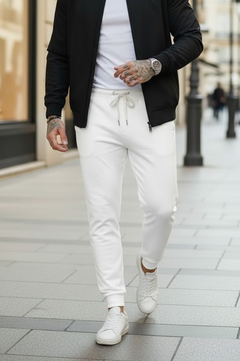 Pantaloni bărbați LORODO WHITE, Culoare: alb, IVET.RO - Reduceri de până la -80%