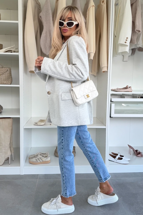 Sacou COACHELZA LIGHT GREY, Culoare: gri deschis  , IVET.RO - Reduceri de până la -80%