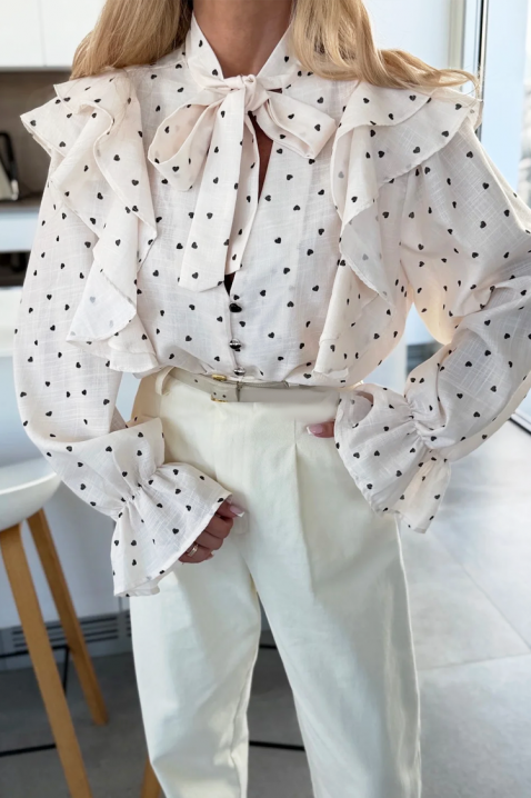 Cămașă damă SROVOLZA ECRU, Culoare: ecru, IVET.RO - Reduceri de până la -80%