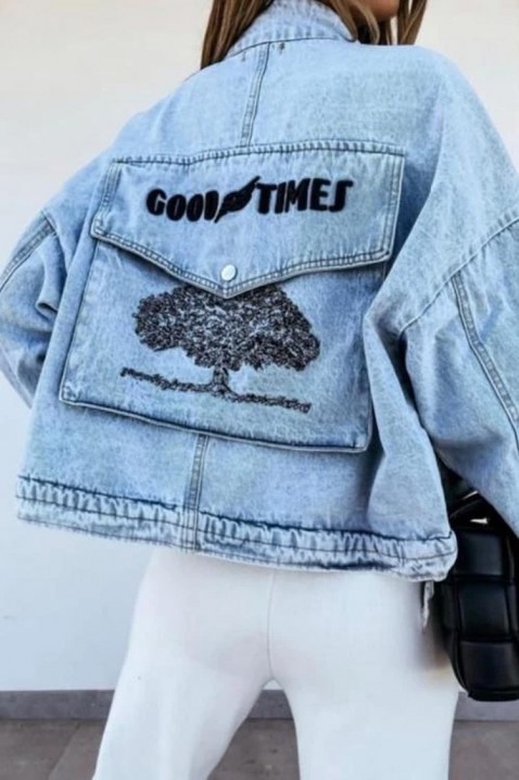 Geacă de blugi TANVELZA BLUE, Culoare: albastru, IVET.RO - Reduceri de până la -80%