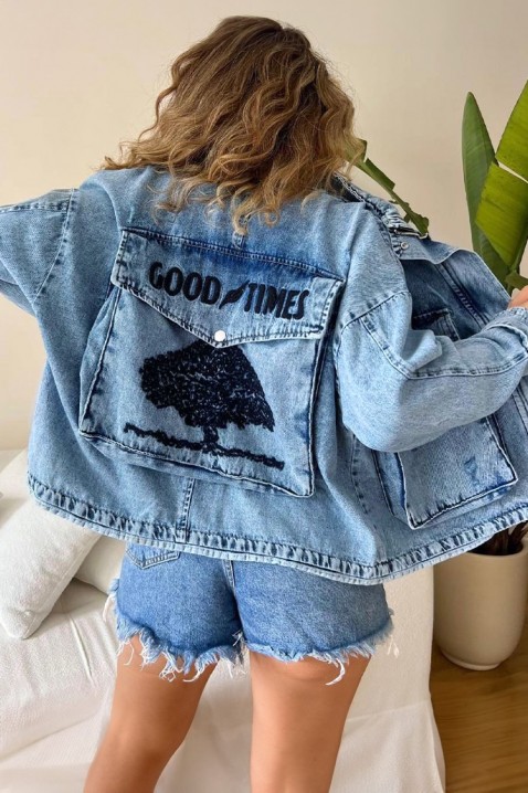 Geacă de blugi TANVELZA BLUE, Culoare: albastru, IVET.RO - Reduceri de până la -80%