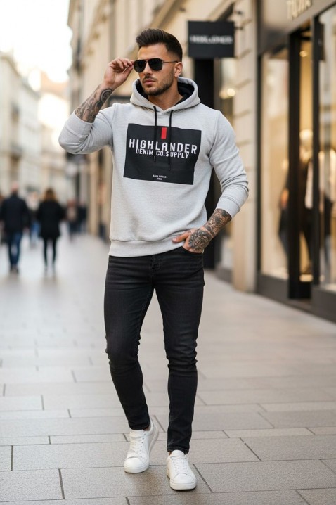 Hanorac bărbați EFRIDO LIGHT GREY, Culoare: gri deschis  , IVET.RO - Reduceri de până la -80%