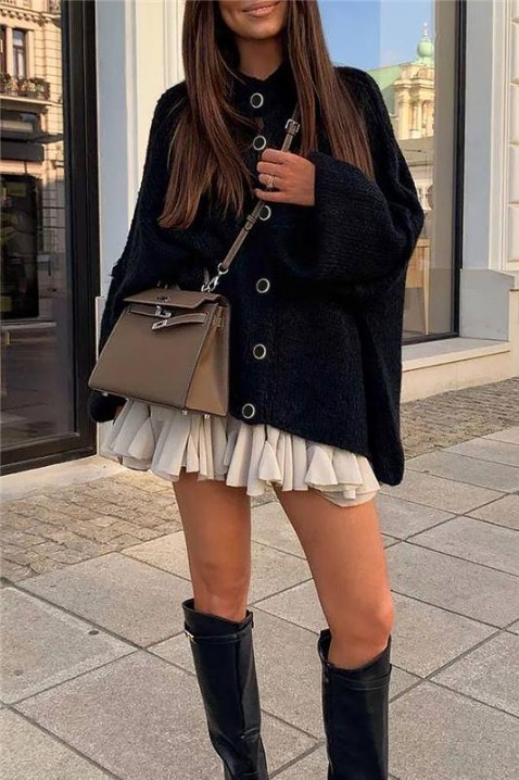 Cardigan NIVELZA BLACK, Culoare: negru, IVET.RO - Reduceri de până la -80%