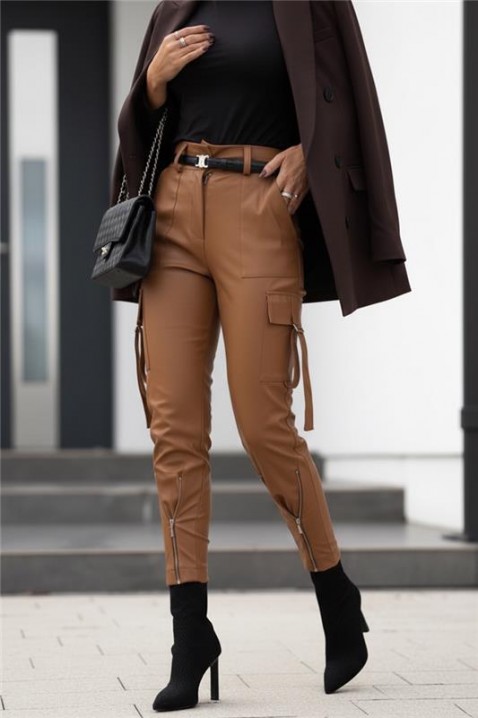 Pantaloni SILINZA CAMEL, Culoare: maro deschis    , IVET.RO - Reduceri de până la -80%