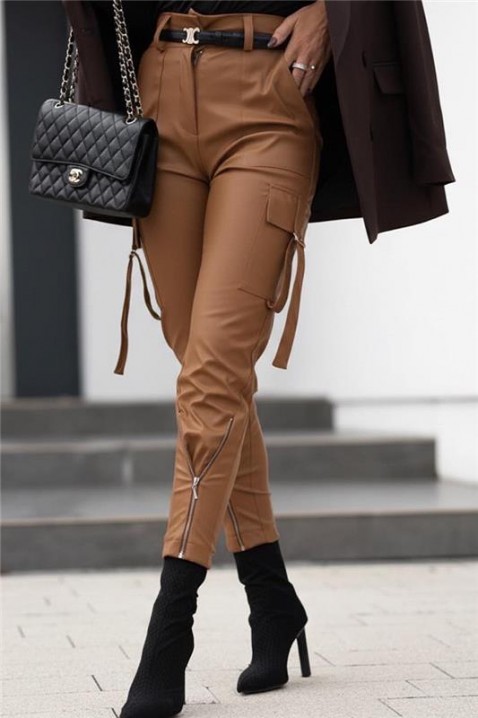 Pantaloni SILINZA CAMEL, Culoare: maro deschis    , IVET.RO - Reduceri de până la -80%