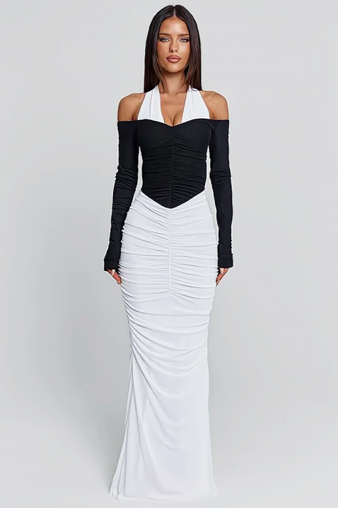 Rochie TIOGEXA, Culoare: negru și alb, IVET.RO - Reduceri de până la -80%