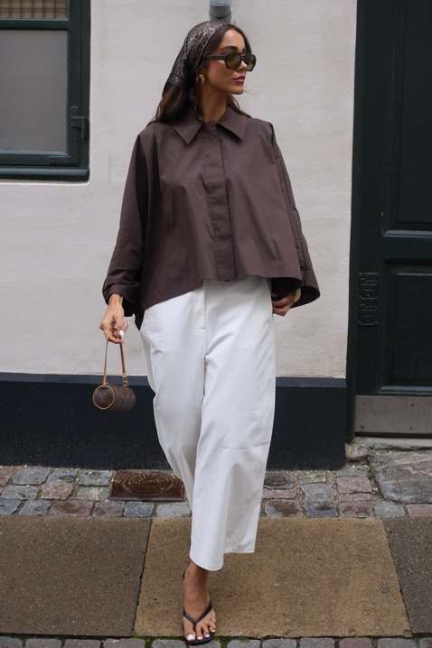 Cămașă damă DERMINZA MOCHA, Culoare: mocca, IVET.RO - Reduceri de până la -80%