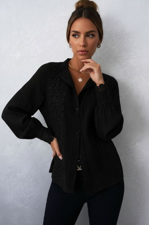 Cămașă damă DAFINDA BLACK, Culoare: negru, IVET.RO - Reduceri de până la -80%