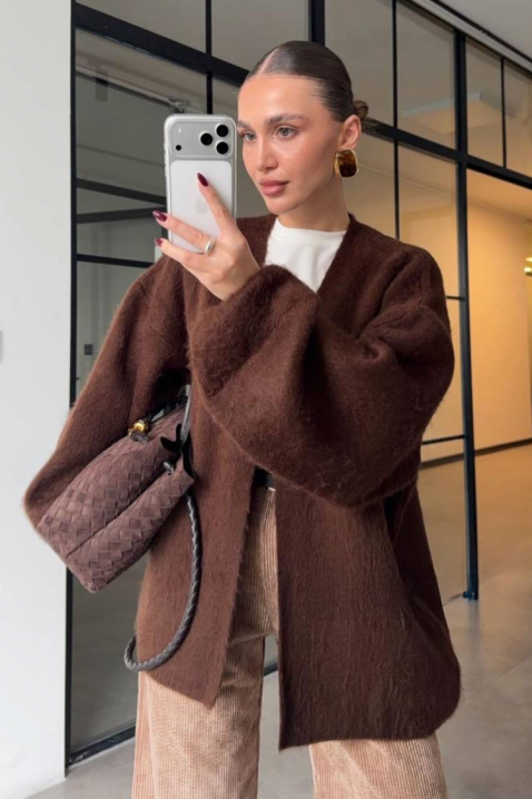 Cardigan VILONZANA BROWN, Culoare: maro, IVET.RO - Reduceri de până la -80%