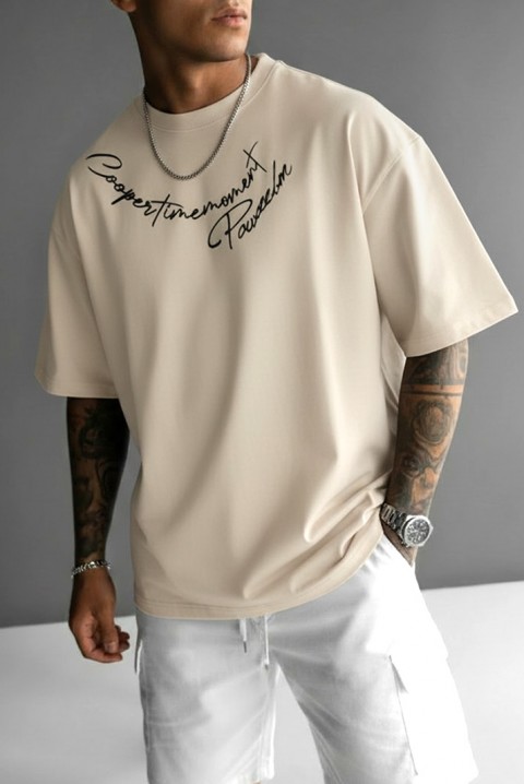 Tricou bărbați MIHROLO BEIGE, Culoare: bej, IVET.RO - Reduceri de până la -80%