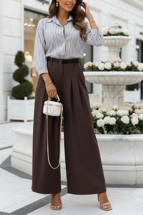 Pantaloni BELVERZA BROWN, Culoare: maro, IVET.RO - Reduceri de până la -80%