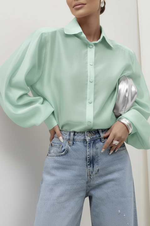 Cămașă damă MIRELZENA MINT, Culoare: mentă, IVET.RO - Reduceri de până la -80%