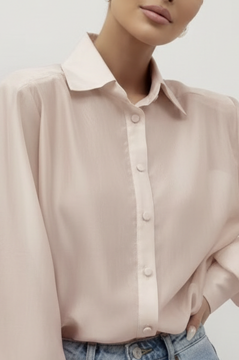 Cămașă damă MIRELZENA BEIGE, Culoare: bej, IVET.RO - Reduceri de până la -80%