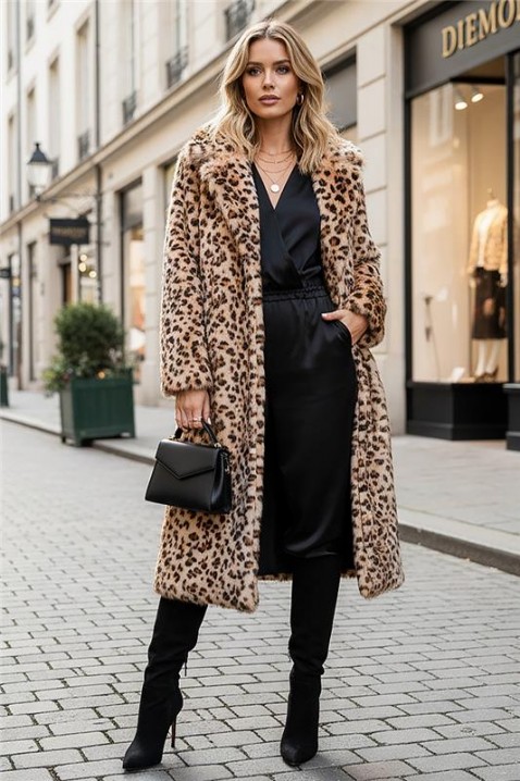 Palton GROXELRA, Culoare: leopard, IVET.RO - Reduceri de până la -80%