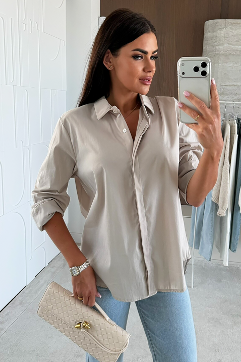 Cămașă damă NIOGELTA BEIGE, Culoare: bej, IVET.RO - Reduceri de până la -80%