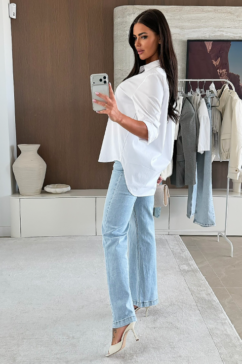 Cămașă damă NIOGELTA WHITE, Culoare: alb, IVET.RO - Reduceri de până la -80%