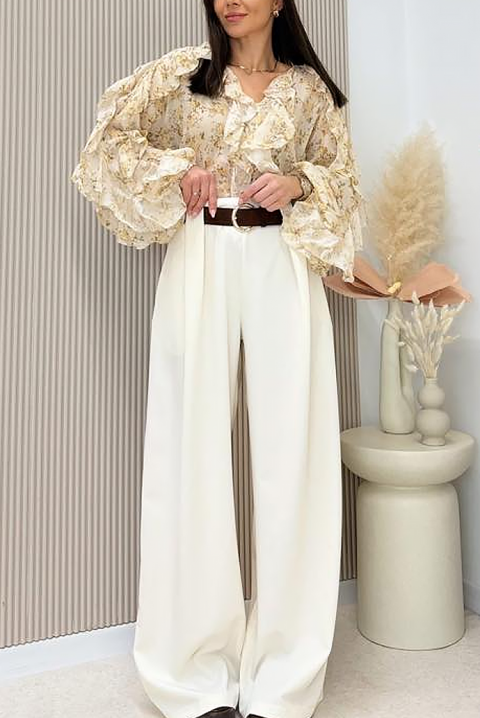 Pantaloni SLADORLA, Culoare: alb, IVET.RO - Reduceri de până la -80%