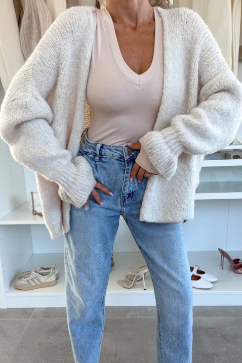 Cardigan POLIMERDA ECRU, Culoare: ecru, IVET.RO - Reduceri de până la -80%