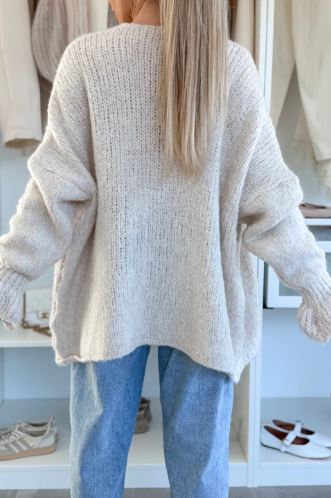 Cardigan POLIMERDA ECRU, Culoare: ecru, IVET.RO - Reduceri de până la -80%