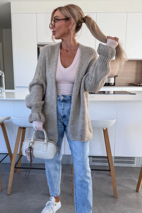 Cardigan POLIMERDA GREY, Culoare: gri, IVET.RO - Reduceri de până la -80%