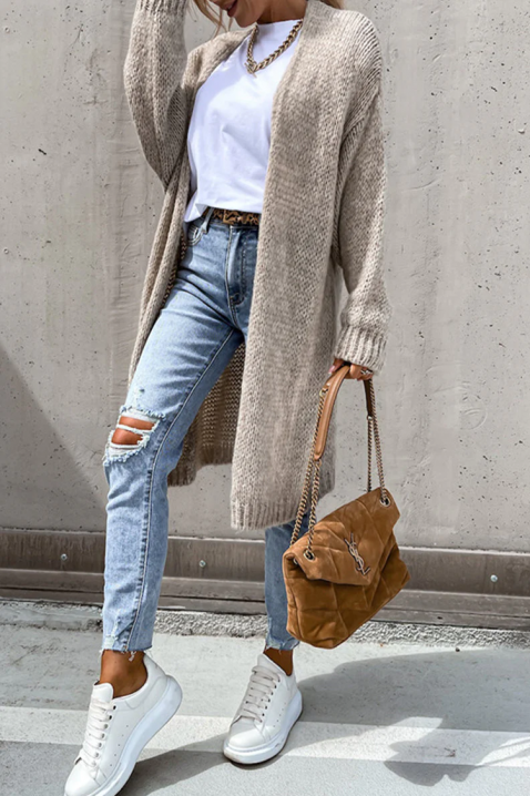 Cardigan ZREVILDA, Culoare: bej, IVET.RO - Reduceri de până la -80%