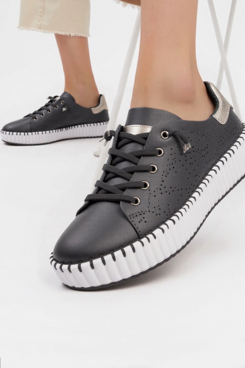 Teniși damă BLONENDA BLACK, Culoare: negru, IVET.RO - Reduceri de până la -80%