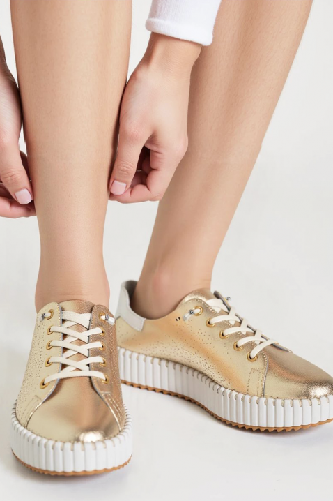 Teniși damă BLONENDA GOLDEN, Culoare: auriu, IVET.RO - Reduceri de până la -80%