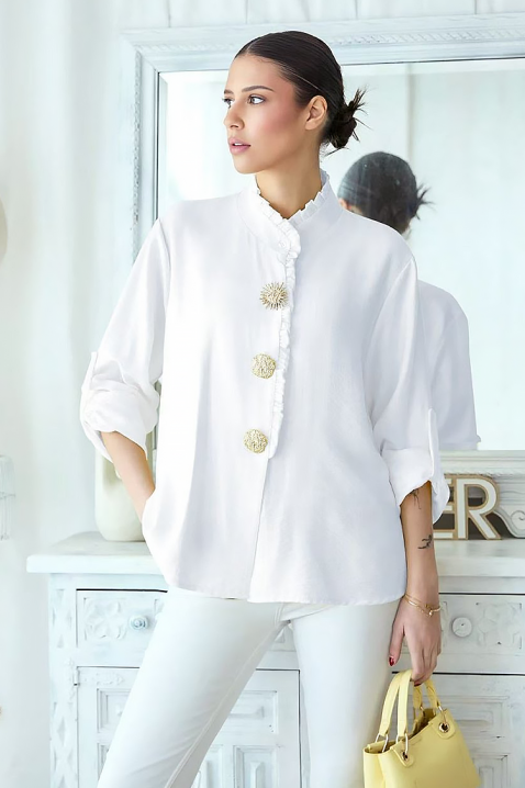 Cămașă damă LARVOLDA WHITE, Culoare: alb, IVET.RO - Reduceri de până la -80%