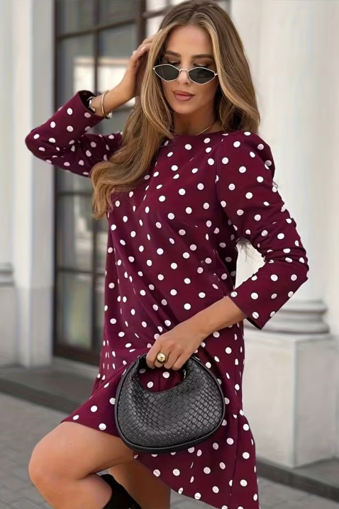 Rochie FIOVERA BORDO, Culoare: bordo, IVET.RO - Reduceri de până la -80%