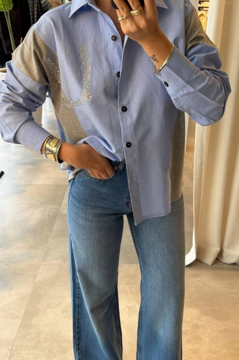 Cămașă damă ODILZA, Culoare: albastru deschis, IVET.RO - Reduceri de până la -80%