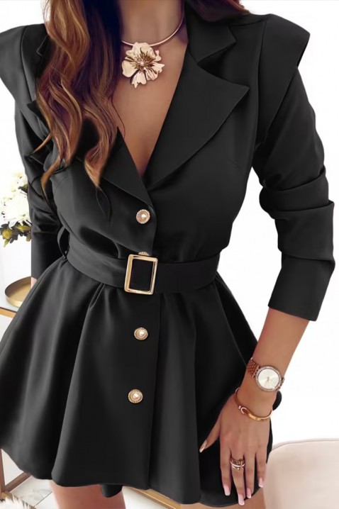 Rochie - blazer GLAMERVA BLACK, Culoare: negru, IVET.RO - Reduceri de până la -80%