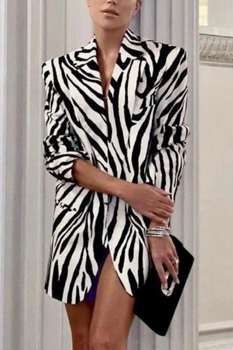 Rochie - blazer BLEROLNA, Culoare: negru și alb, IVET.RO - Reduceri de până la -80%