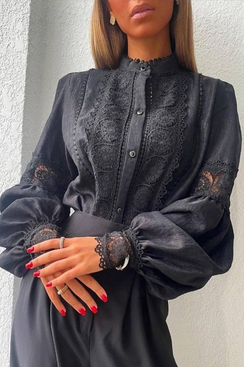 Cămașă damă MARTEMONA BLACK, Culoare: negru, IVET.RO - Reduceri de până la -80%