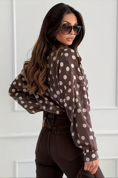 Cămașă damă TOPRENA, Culoare: maro, IVET.RO - Reduceri de până la -80%