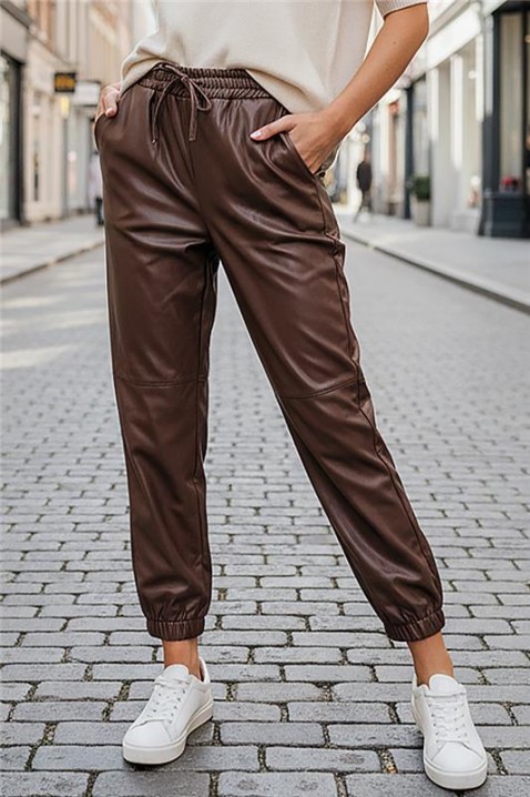 Pantaloni GARBONA BROWN, Culoare: maro, IVET.RO - Reduceri de până la -80%