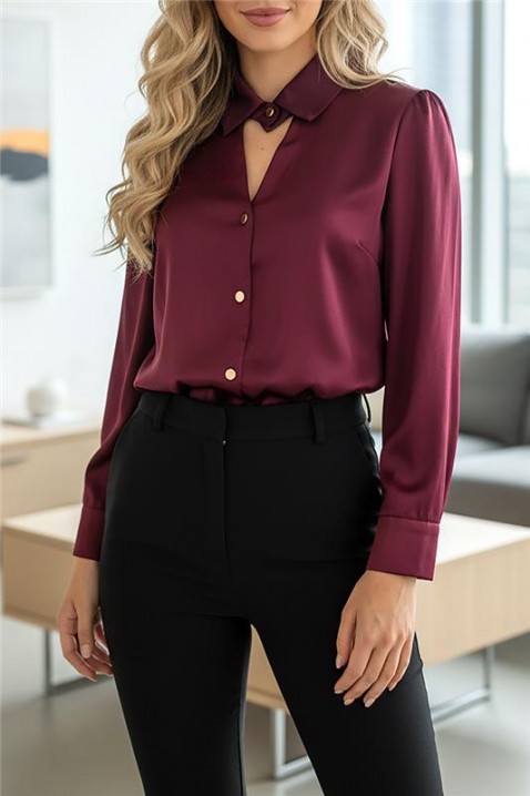 Cămașă damă LILONDANA BORDO, Culoare: bordo, IVET.RO - Reduceri de până la -80%