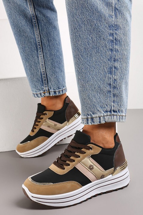 Adidași damă ELONDELA BROWN, Culoare: maro, IVET.RO - Reduceri de până la -80%